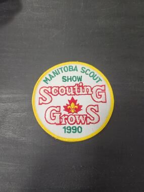 1990 Manitoba Scout Show‎ Patch Scouting Grows Canada Scouts Vintage BSA